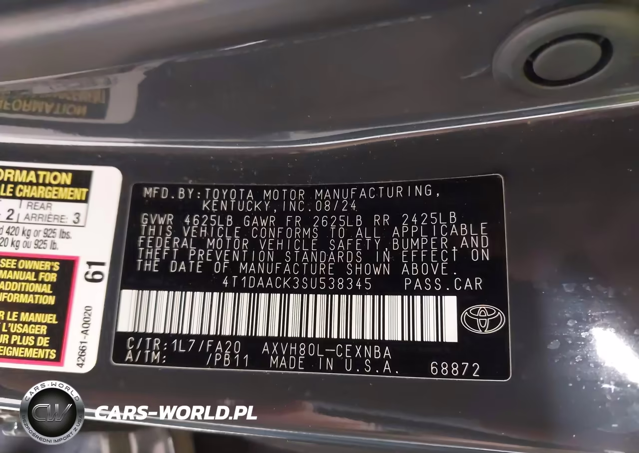 2025 Toyota Camry Le VIN:4T1DAACK3SU538345 - 9