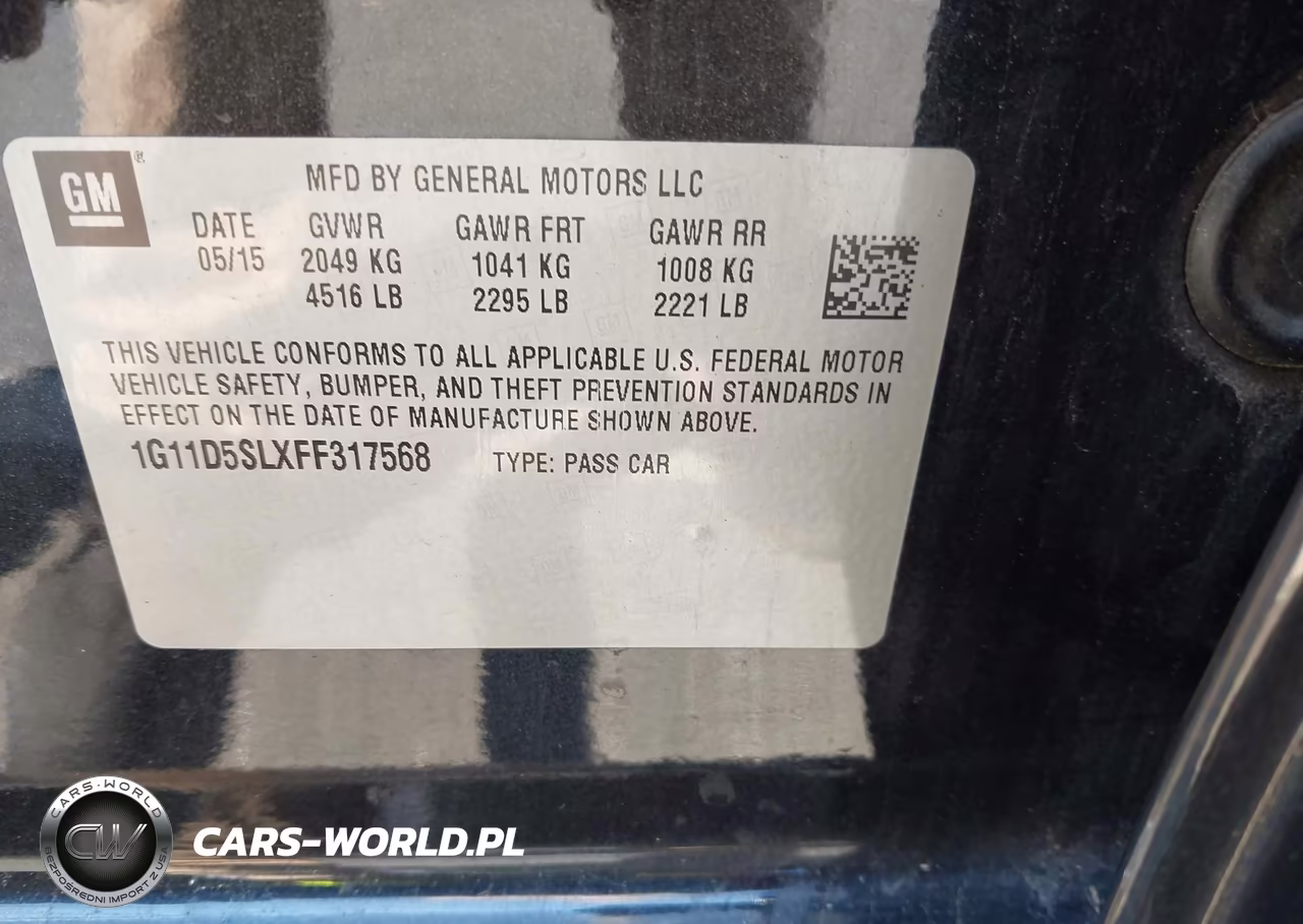 2015 Chevrolet Malibu 2Lt VIN:1G11D5SLXFF317568 - 9