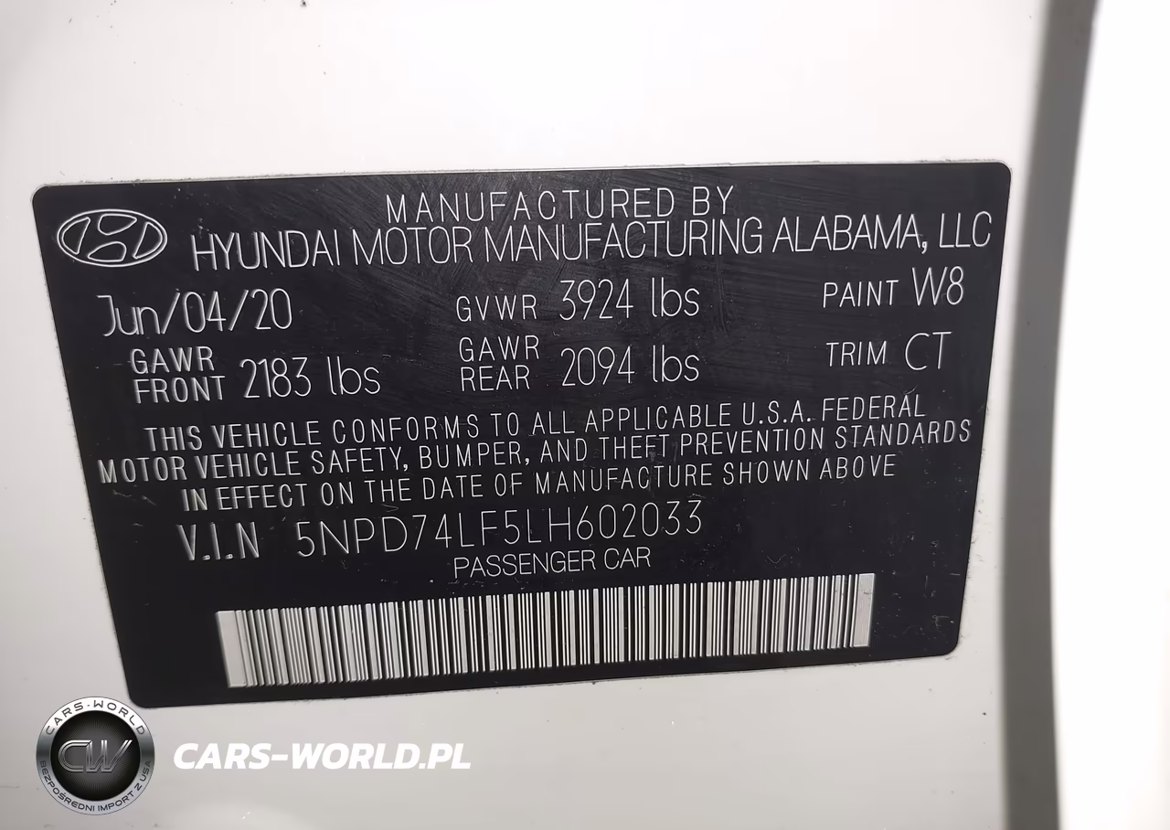 2020 Hyundai Elantra Se VIN:5NPD74LF5LH602033 - 9
