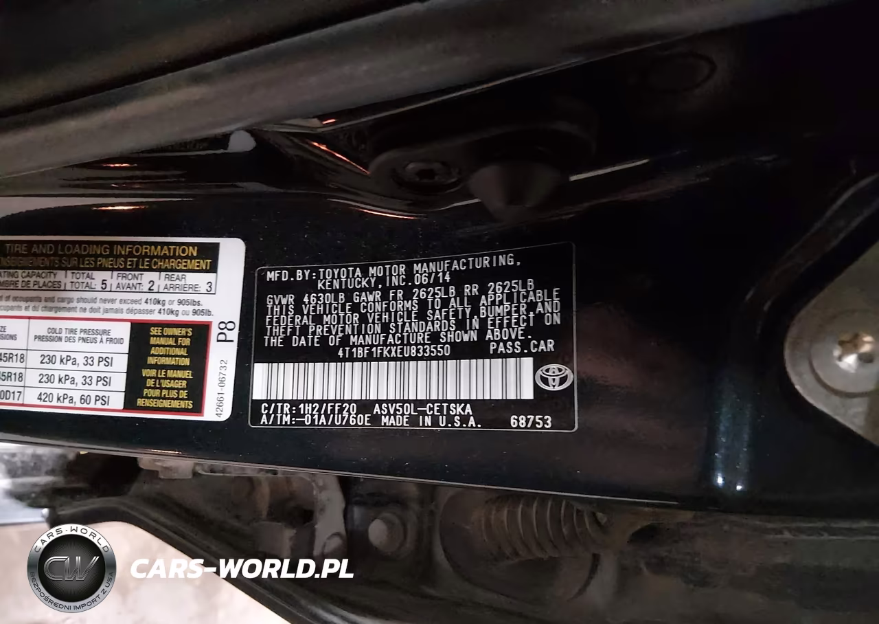 2014 Toyota Camry Se Sport VIN:4T1BF1FKXEU833550 - 9