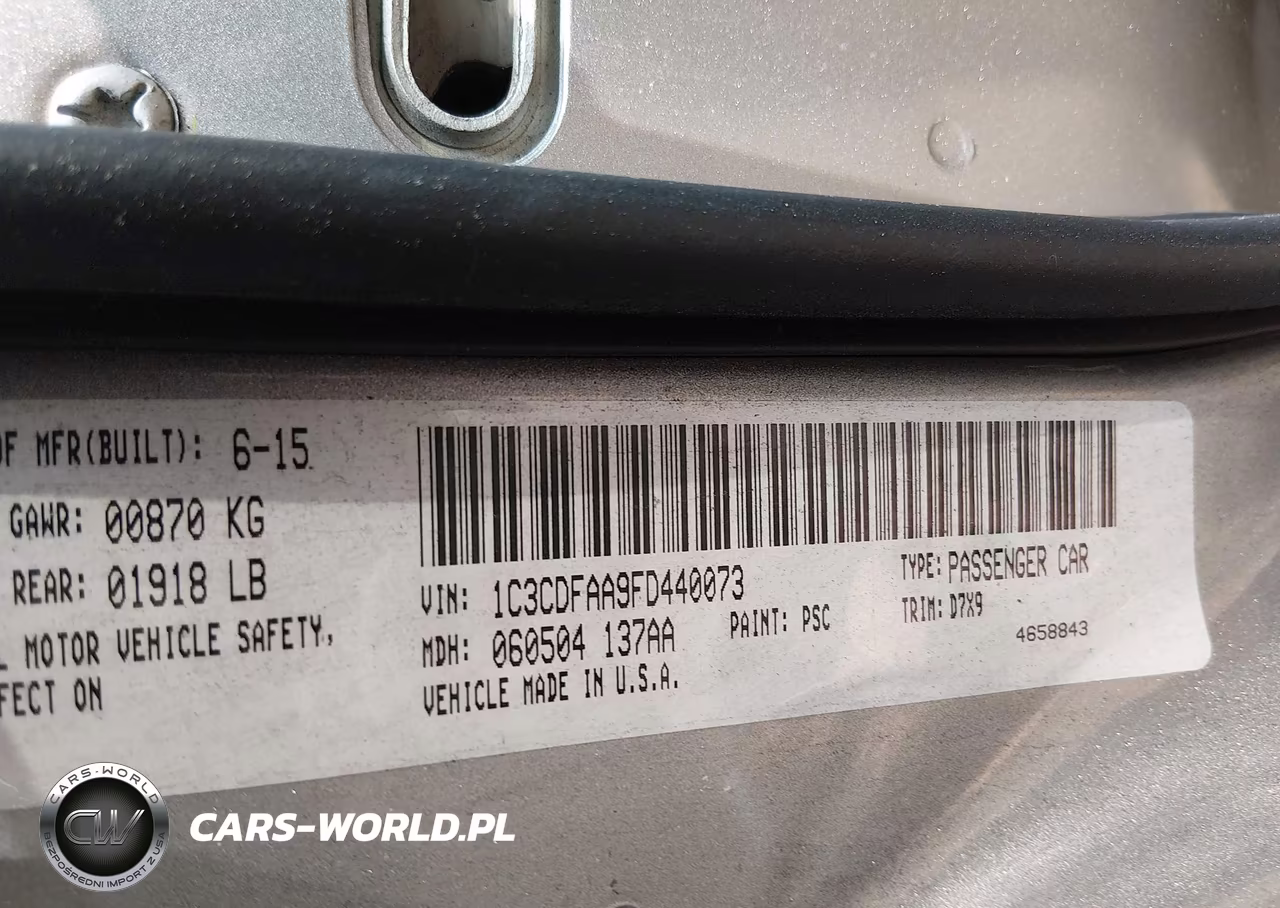 2015 Dodge Dart Se VIN:1C3CDFAA9FD440073 - 9