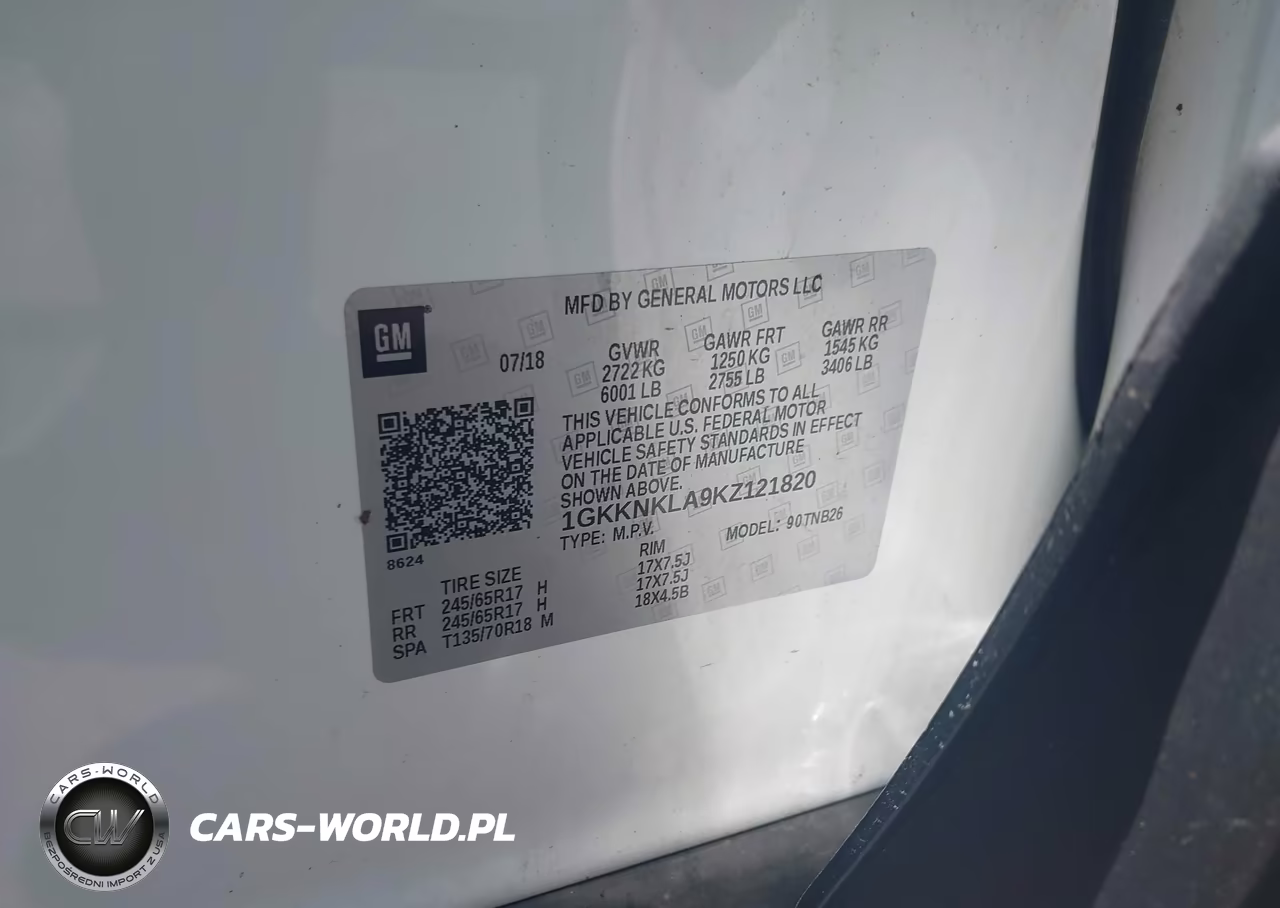 2019 GMC Acadia Sle-1 VIN:1GKKNKLA9KZ121820 - 9