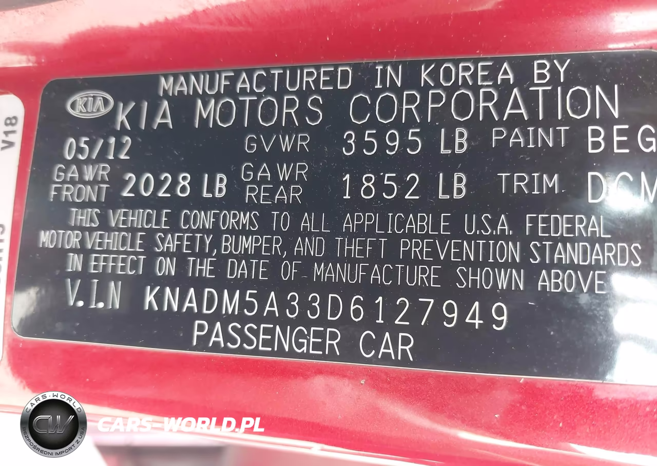 2013 Kia Rio Lx VIN:KNADM5A33D6127949 - 9