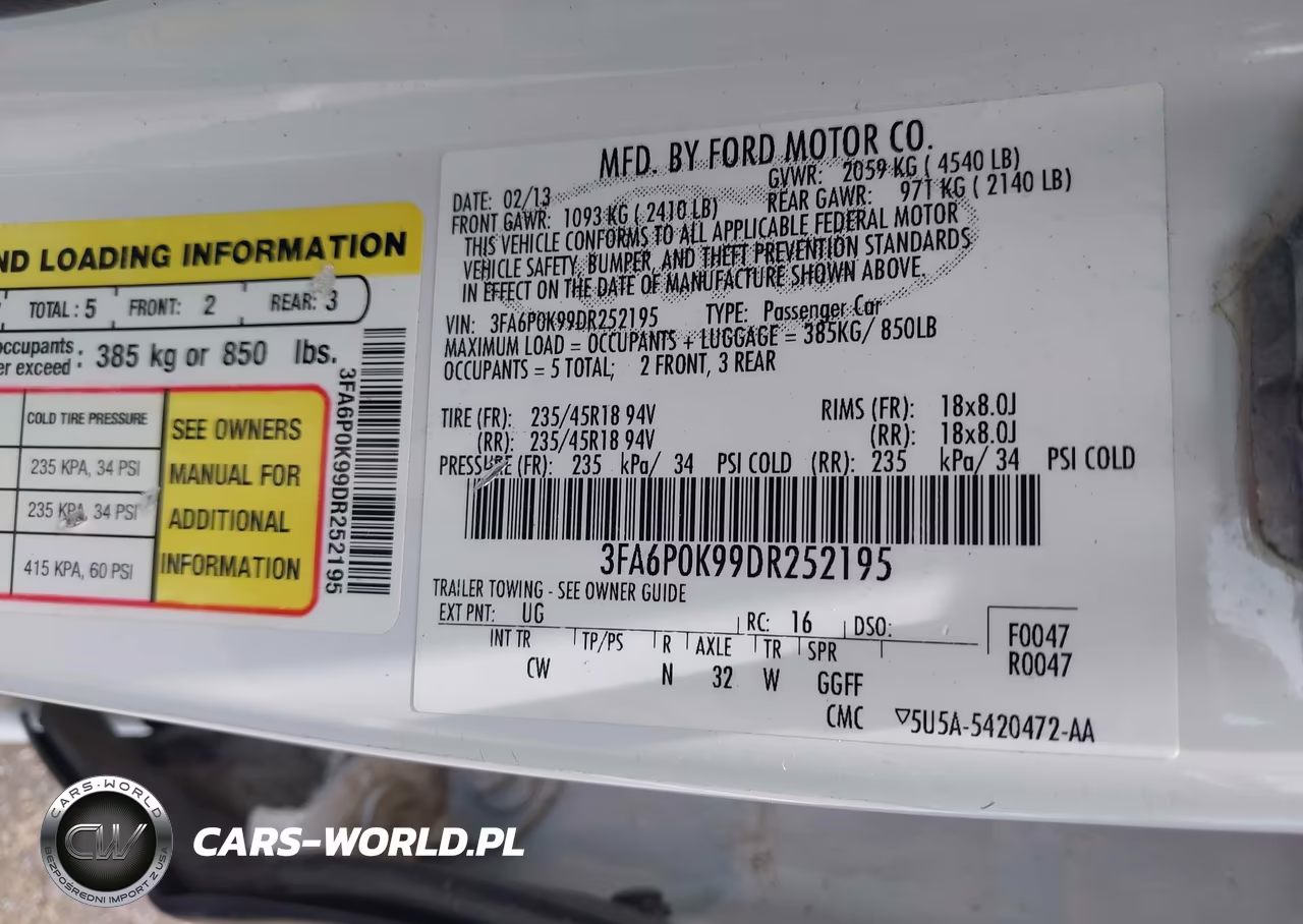 2013 Ford Fusion Titanium VIN:3FA6P0K99DR252195 - 9