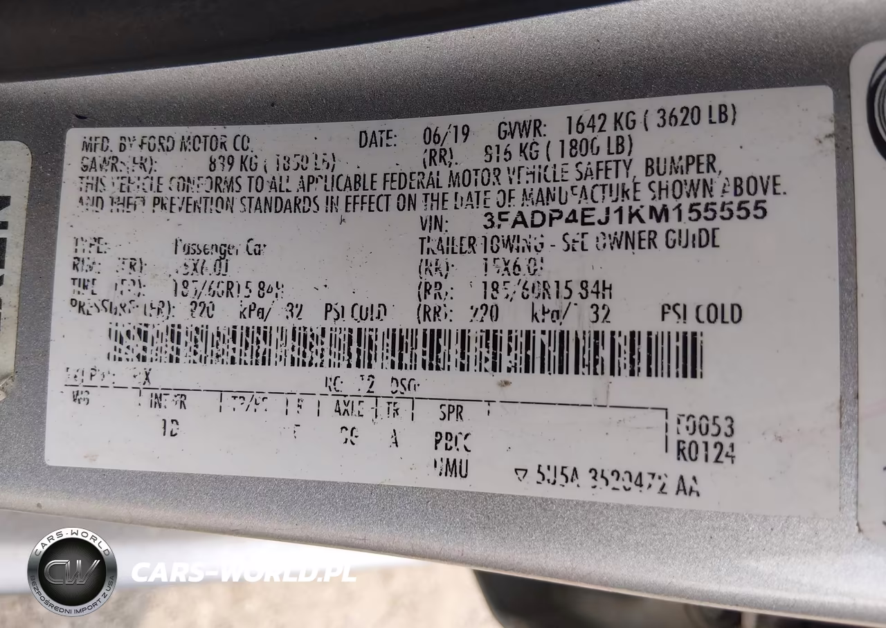 2019 Ford Fiesta Se VIN:3FADP4EJ1KM155555 - 9