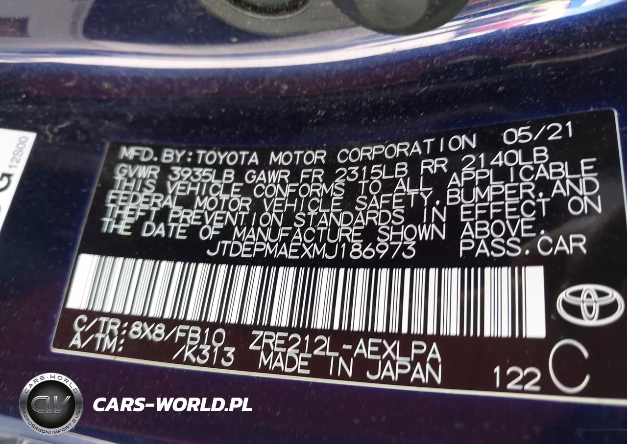 2021 Toyota Corolla Le VIN:JTDEPMAEXMJ186973 - 9