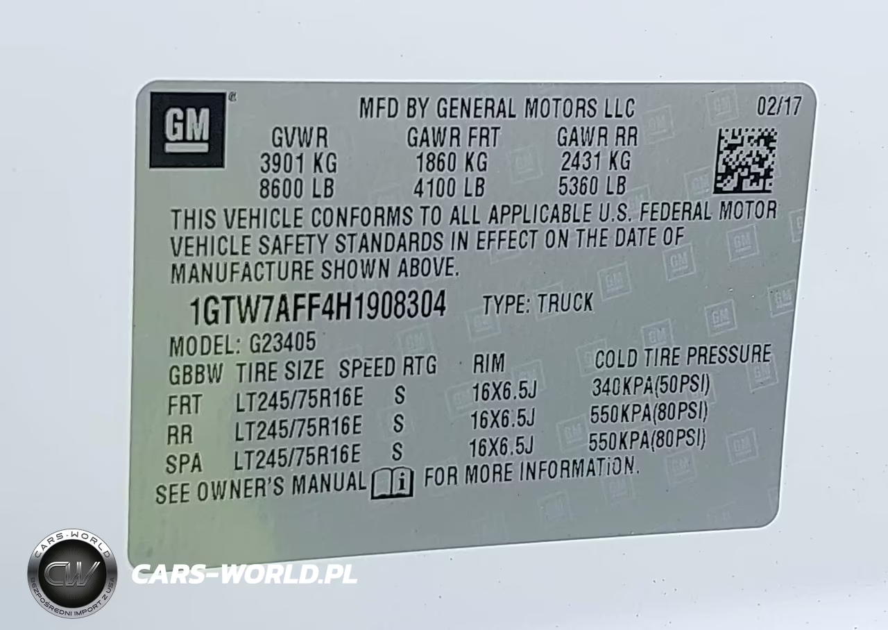 2017 GMC Savana 2500 Work Van VIN:1GTW7AFF4H1908304 - 9