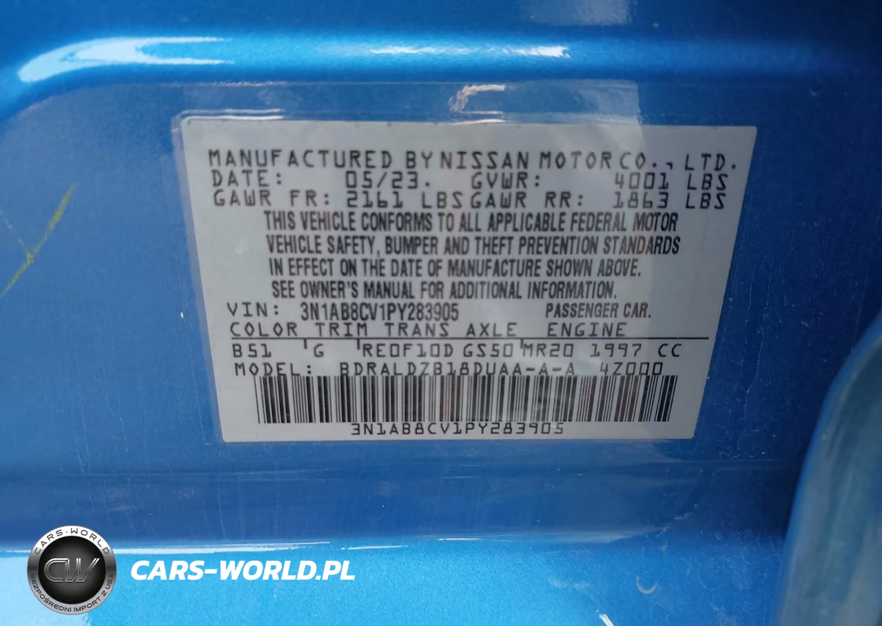 2023 Nissan Sentra Sv Xtronic Cvt VIN:3N1AB8CV1PY283905 - 9