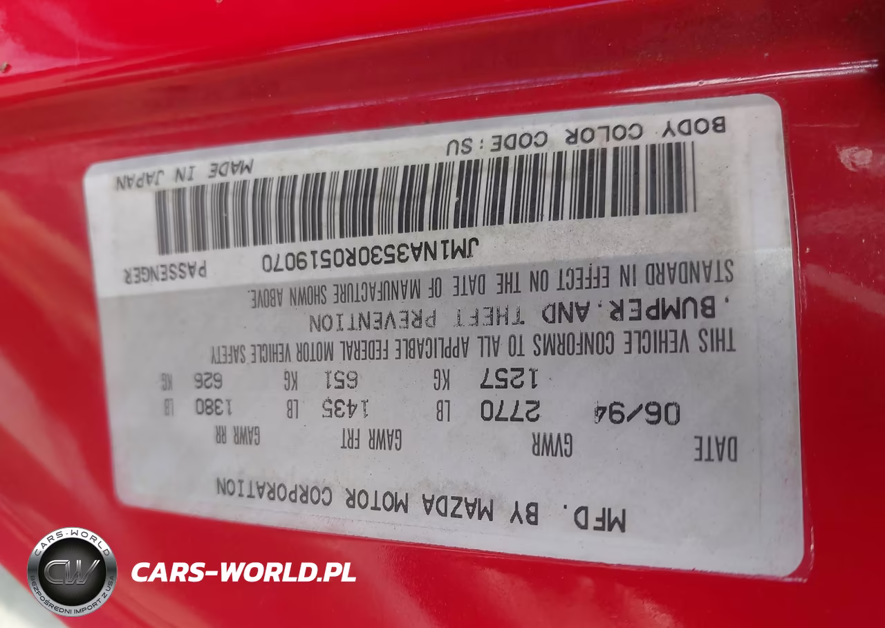 1994 Mazda Mx-5 Miata VIN:JM1NA3530R0519070 - 9