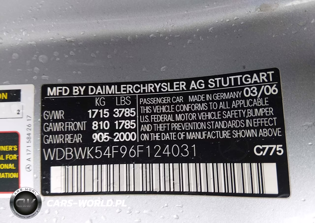 2006 Mercedes-Benz Slk 280 VIN:WDBWK54F96F124031 - 9