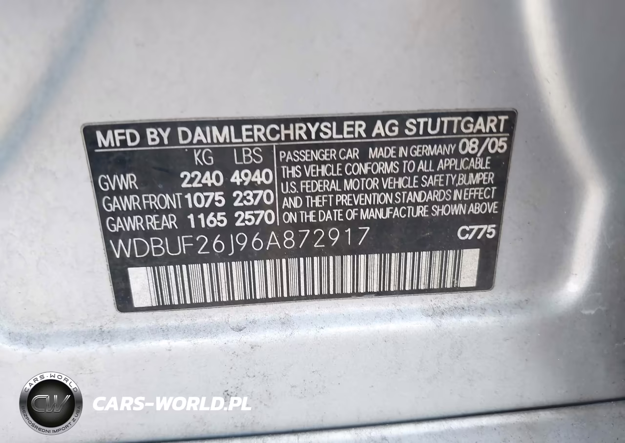 2006 Mercedes-Benz E 320 Cdi VIN:WDBUF26J96A872917 - 9