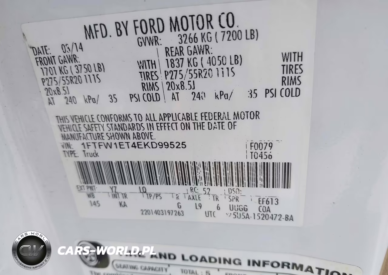 2014 Ford F-150 King Ranch VIN:1FTFW1ET4EKD99525 - 9
