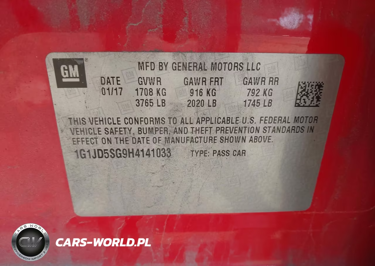 2017 Chevrolet Sonic Lt Auto VIN:1G1JD5SG9H4141033 - 9