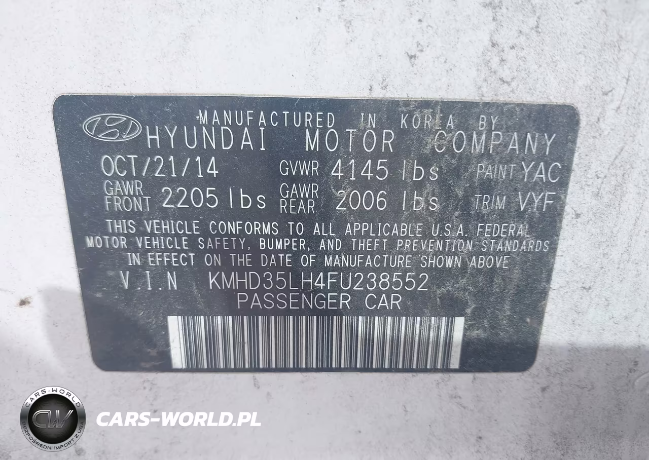 2015 Hyundai Elantra Gt VIN:KMHD35LH4FU238552 - 9