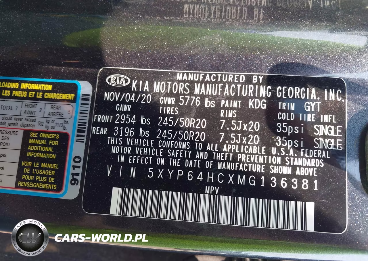 2021 Kia Telluride S VIN:5XYP64HCXMG136381 - 9