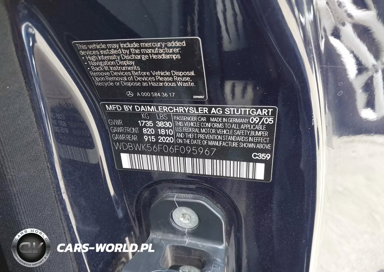 2006 Mercedes-Benz Slk 350 VIN:WDBWK56F06F095967 - 9