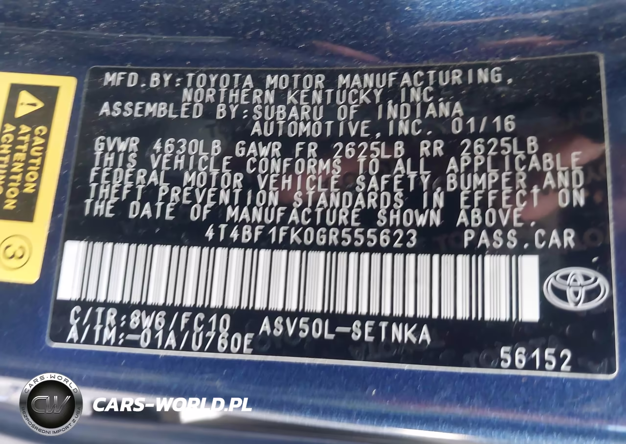 2016 Toyota Camry Le VIN:4T4BF1FK0GR555623 - 9