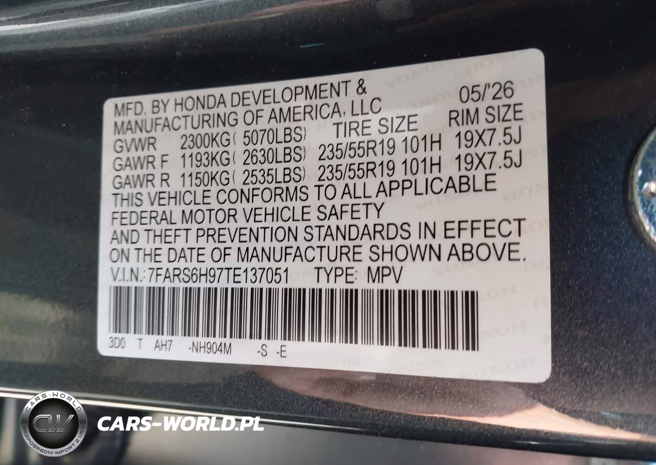 2026 Honda Cr-V Hybrid Awd Sport Touring VIN:7FARS6H97TE137051 - 9