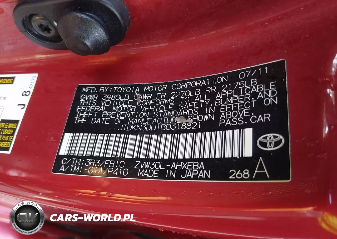 2011 Toyota Prius Three VIN:JTDKN3DU1B0318821 - 9