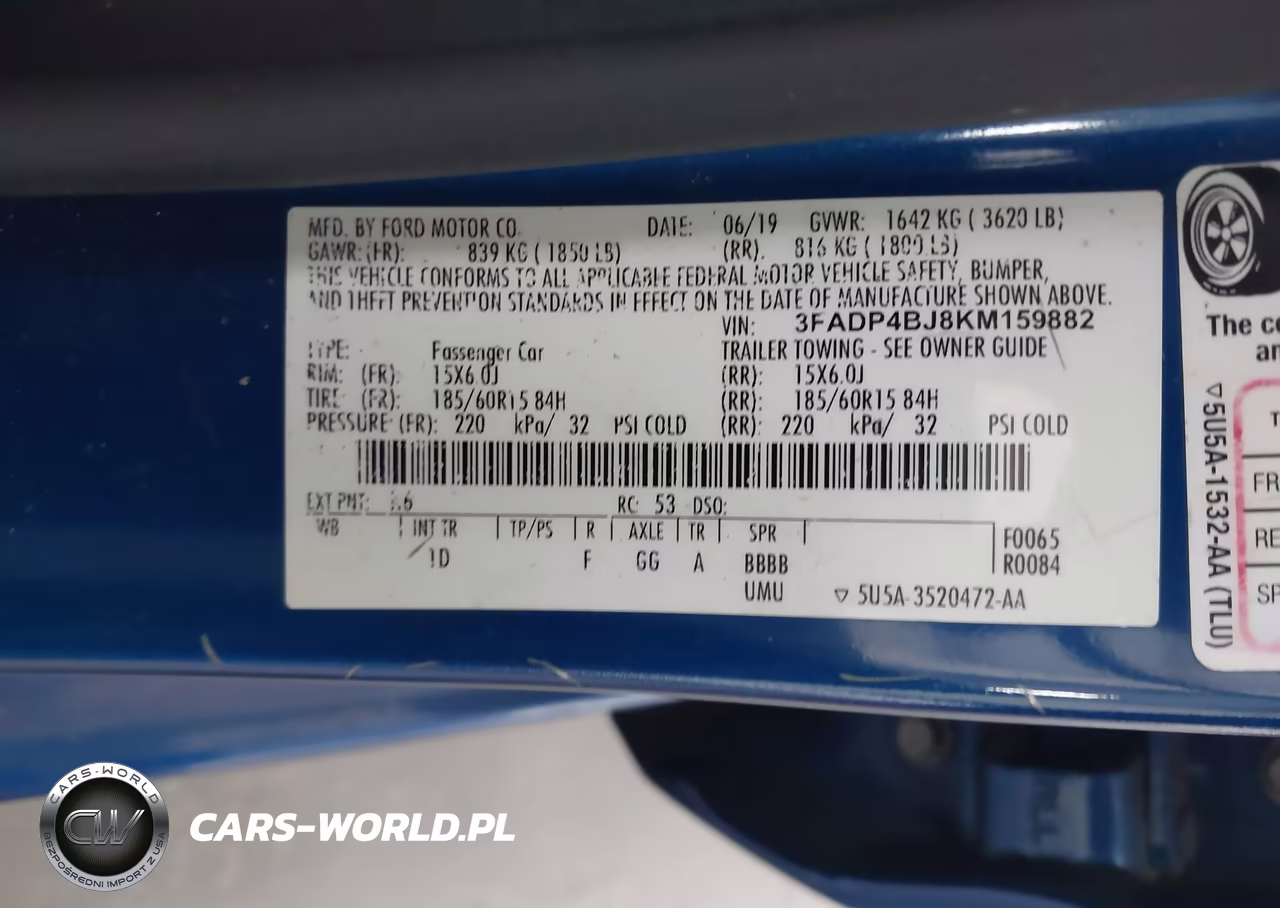 2019 Ford Fiesta Se VIN:3FADP4BJ8KM159882 - 9