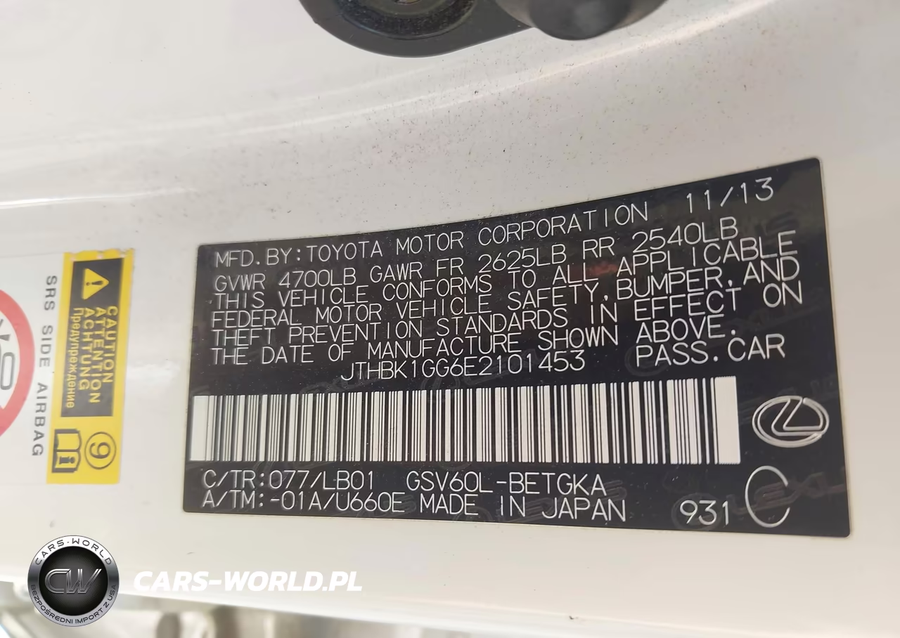 2014 Lexus Es 350 VIN:JTHBK1GG6E2101453 - 9
