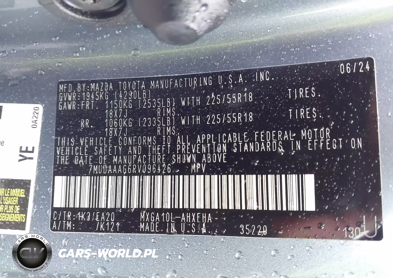 2024 Toyota Corolla Cross Xle VIN:7MUDAAAG6RV096426 - 9