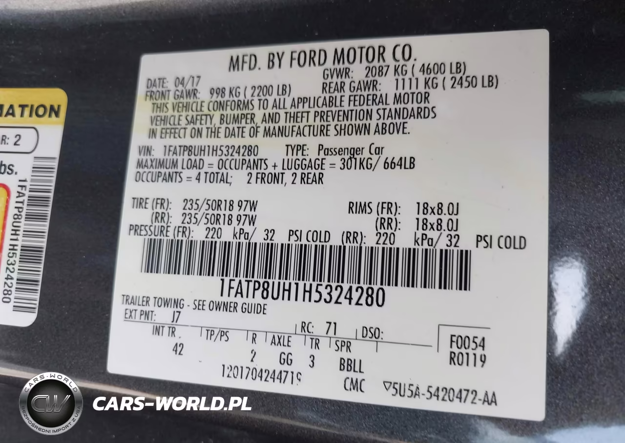 2017 Ford Mustang Ecoboost Premium VIN:1FATP8UH1H5324280 - 9