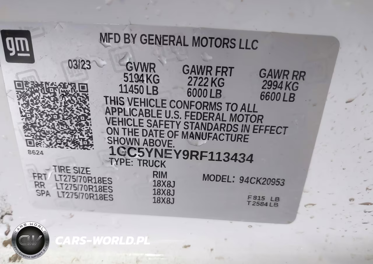 2024 Chevrolet Silverado 2500Hd 4Wd Long Bed Lt VIN:1GC5YNEY9RF113434 - 8