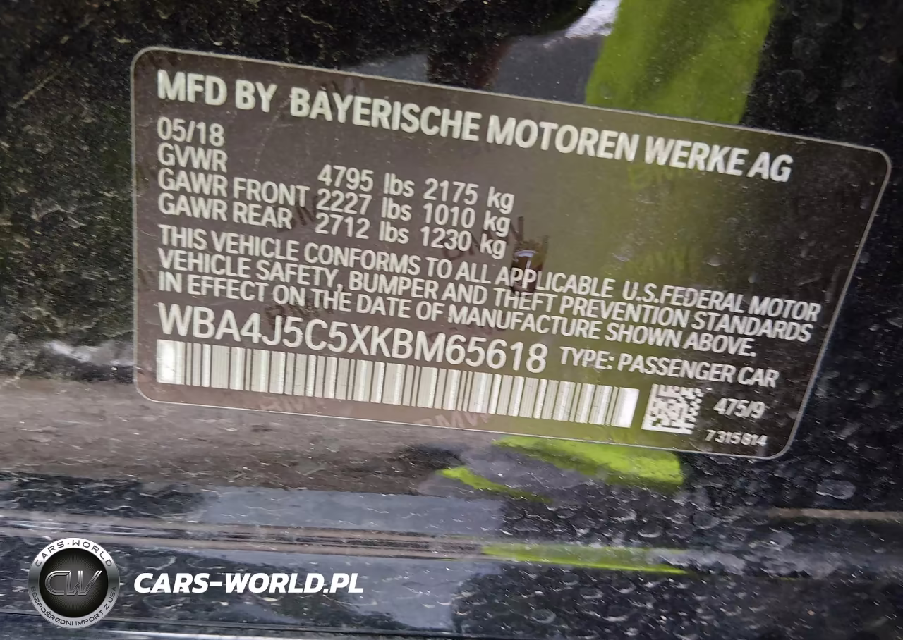 2019 BMW 440I Gran Coupe VIN:WBA4J5C5XKBM65618 - 9