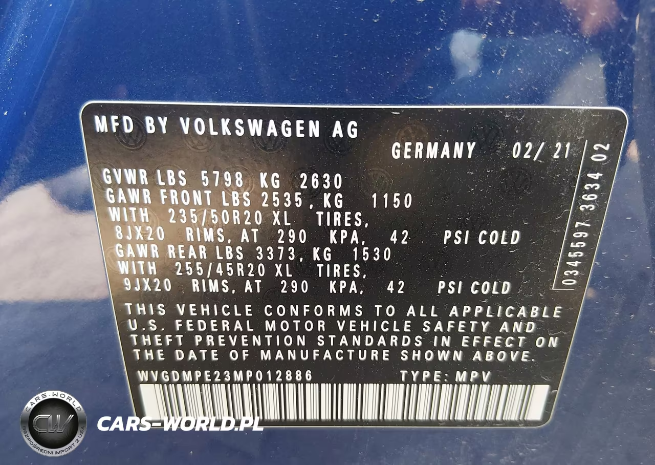 2021 Volkswagen Id.4 1St Edition VIN:WVGDMPE23MP012886 - 9