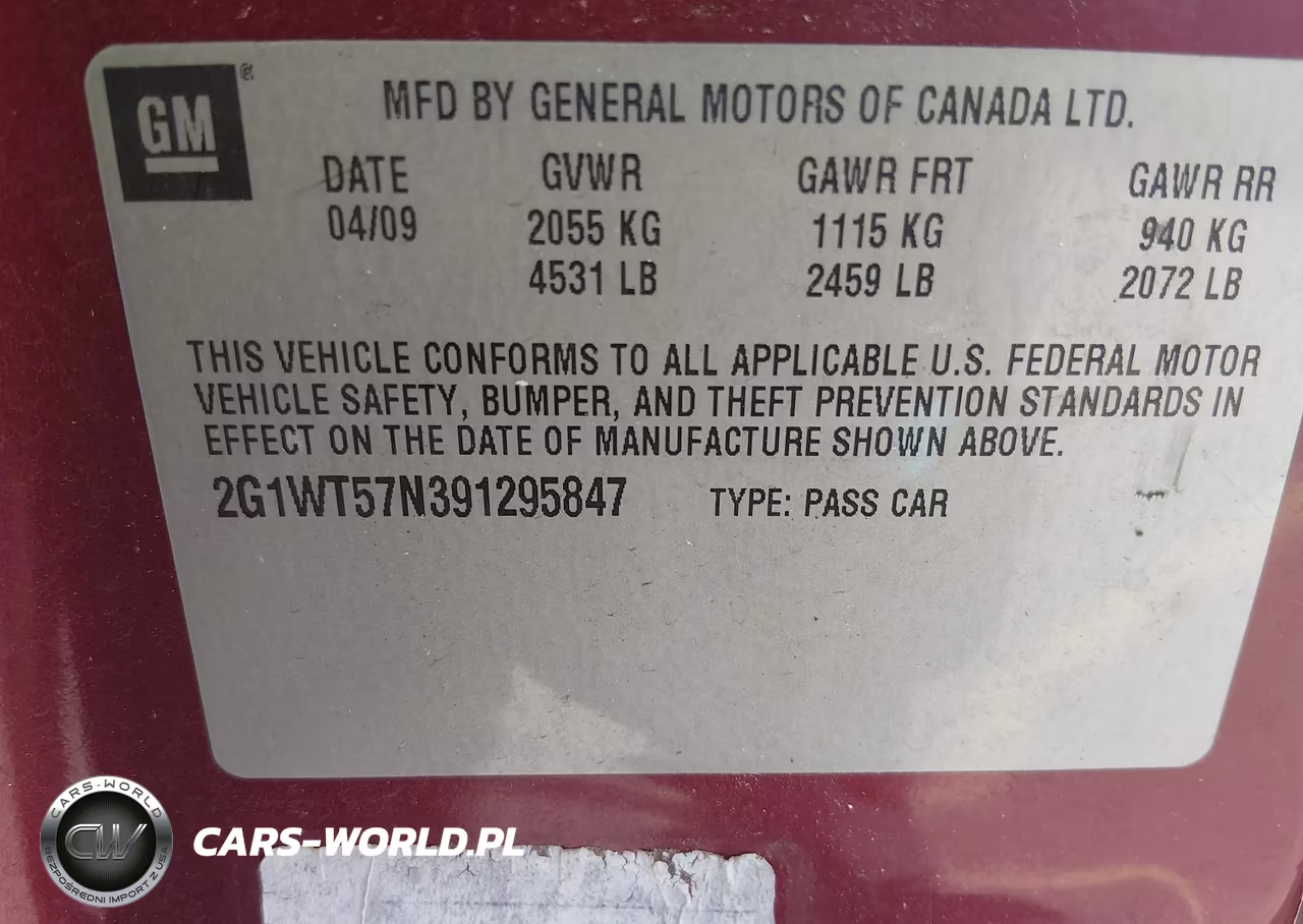 2009 Chevrolet Impala Lt VIN:2G1WT57N391295847 - 9