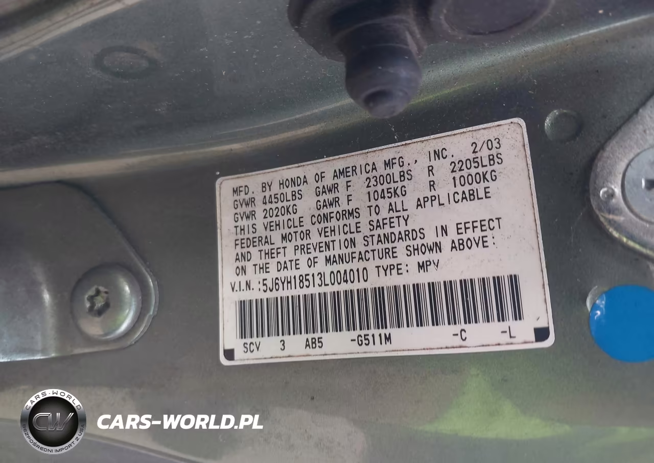 2003 Honda Element Ex VIN:5J6YH18513L004010 - 9