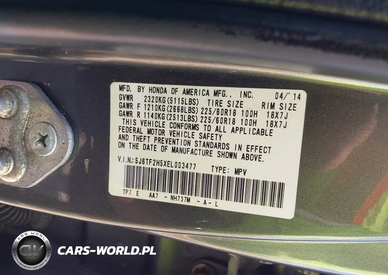 2014 Honda Crosstour Ex-L V6 VIN:5J6TF2H5XEL003477 - 9