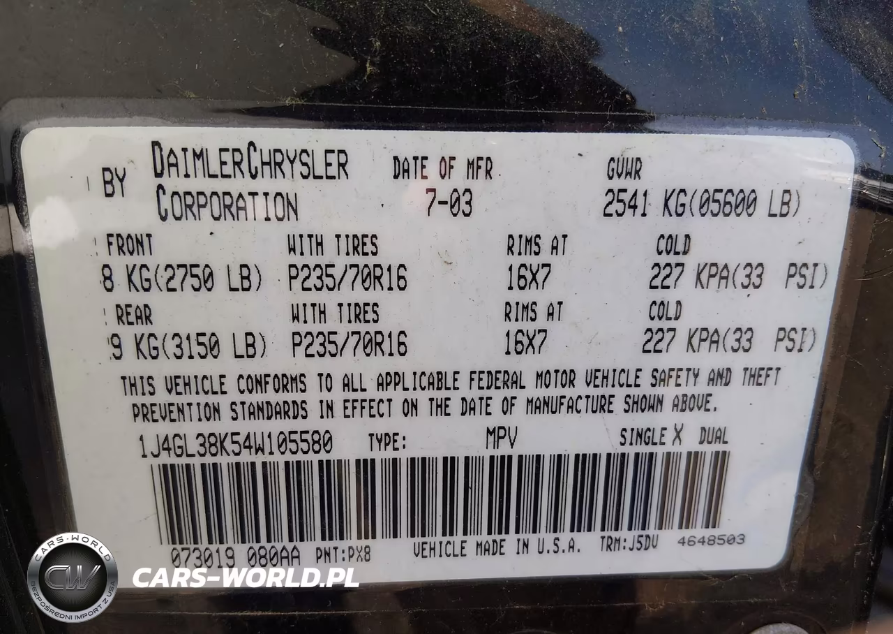 2004 Jeep Liberty Renegade VIN:1J4GL38K54W105580 - 9