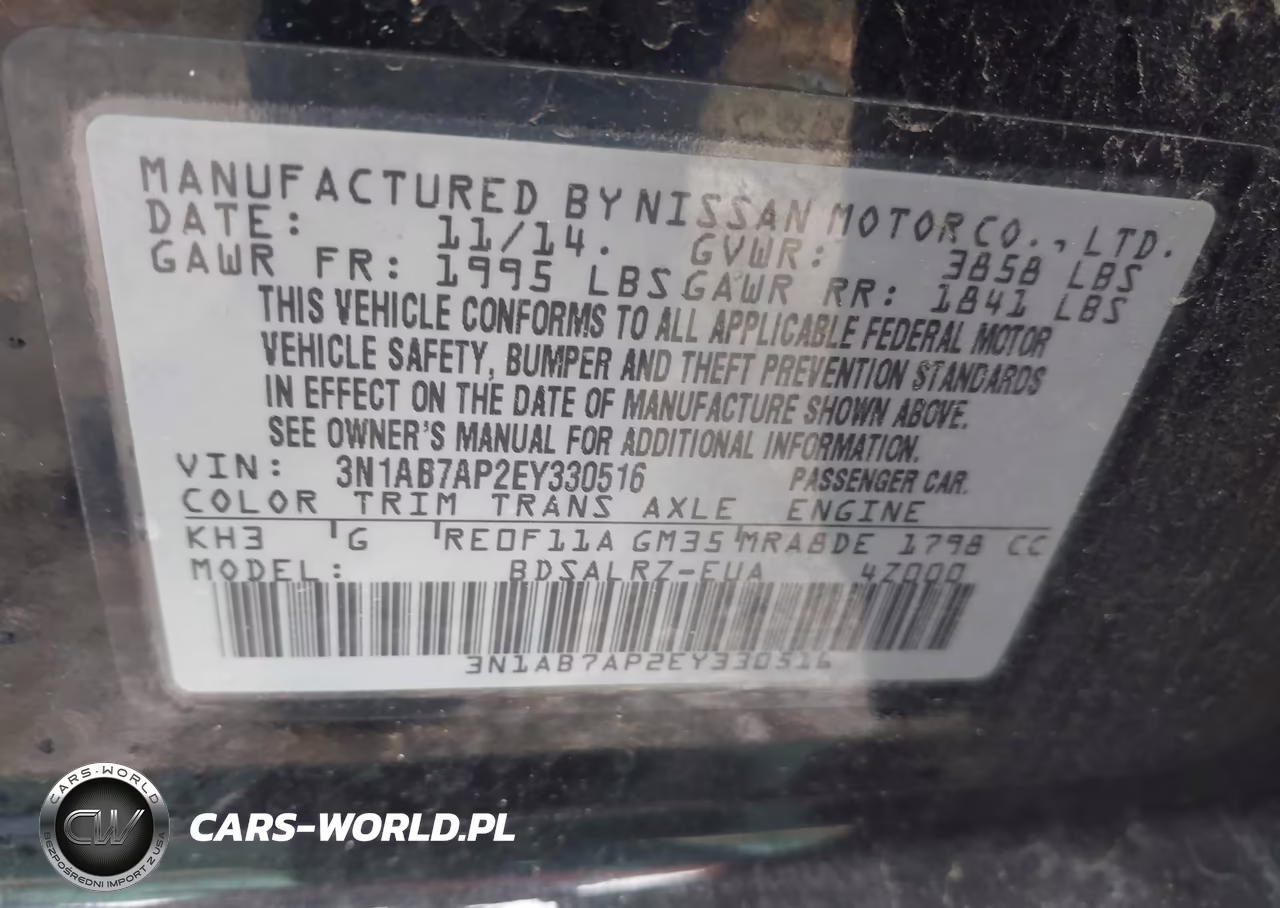 2014 Nissan Sentra Sr VIN:3N1AB7AP2EY330516 - 9