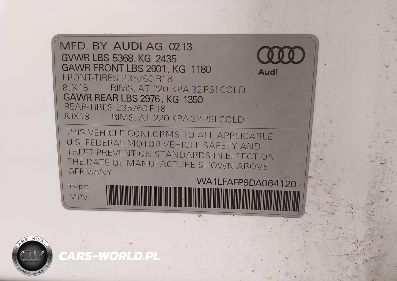 2013 Audi Q5 2.0T Premium VIN:WA1LFAFP9DA064120 - 9