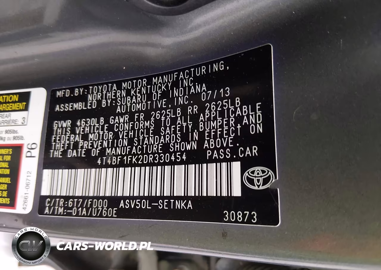 2013 Toyota Camry Le VIN:4T4BF1FK2DR330454 - 9