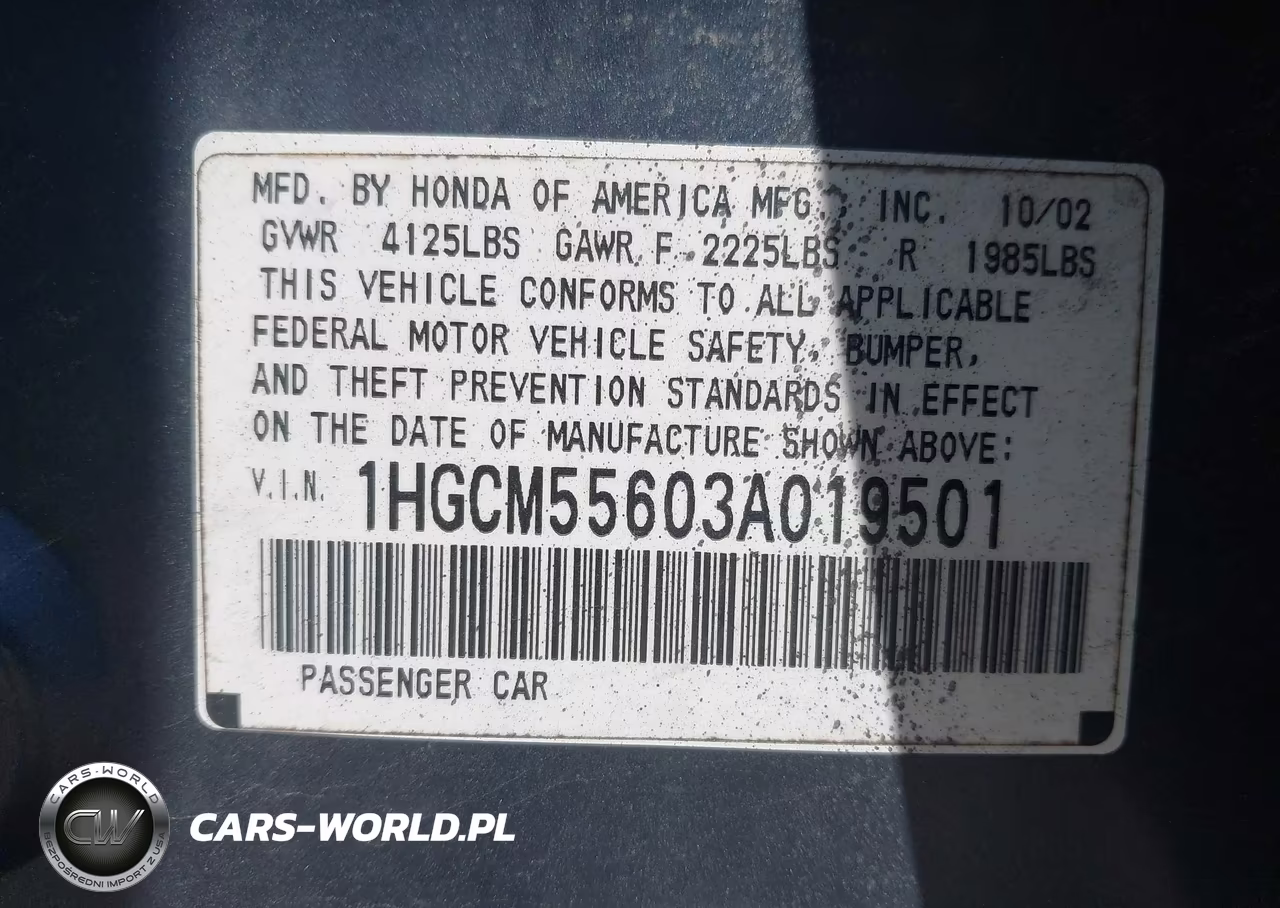 1996 Honda Accord Ex VIN:1HGCD5560TA019501 - 9
