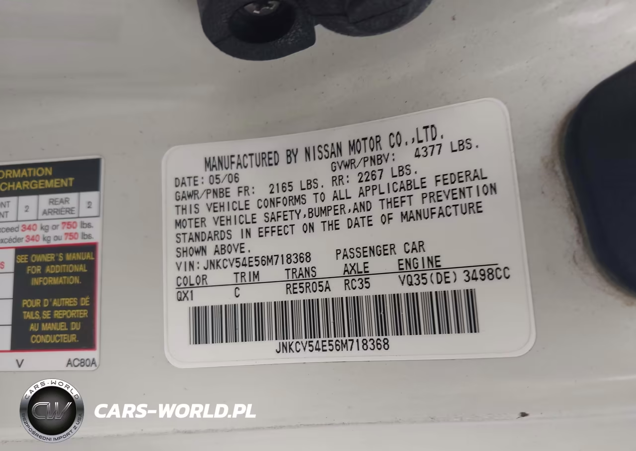 2006 Infiniti G35 VIN:JNKCV54E56M718368 - 9