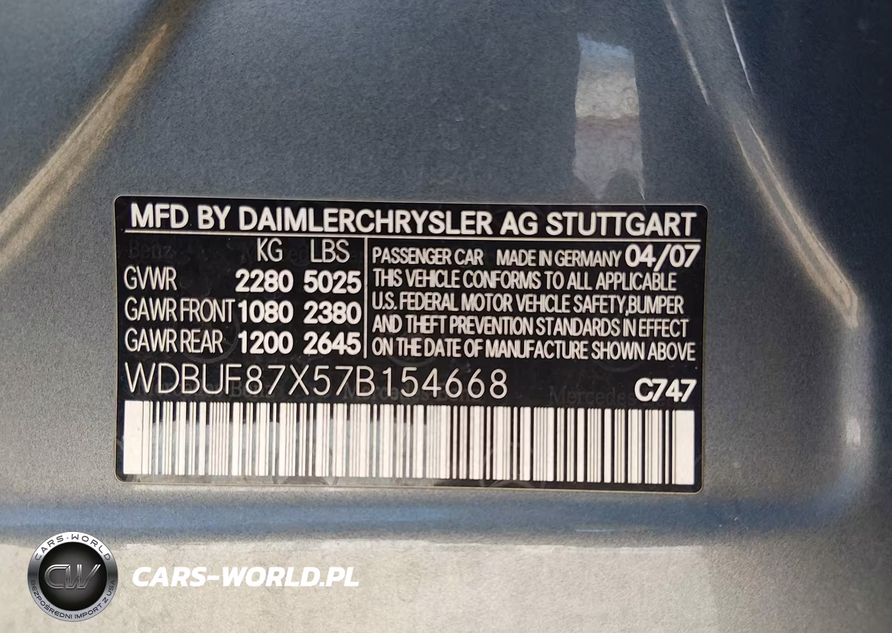 2007 Mercedes-Benz E 350 4Matic VIN:WDBUF87X57B154668 - 9