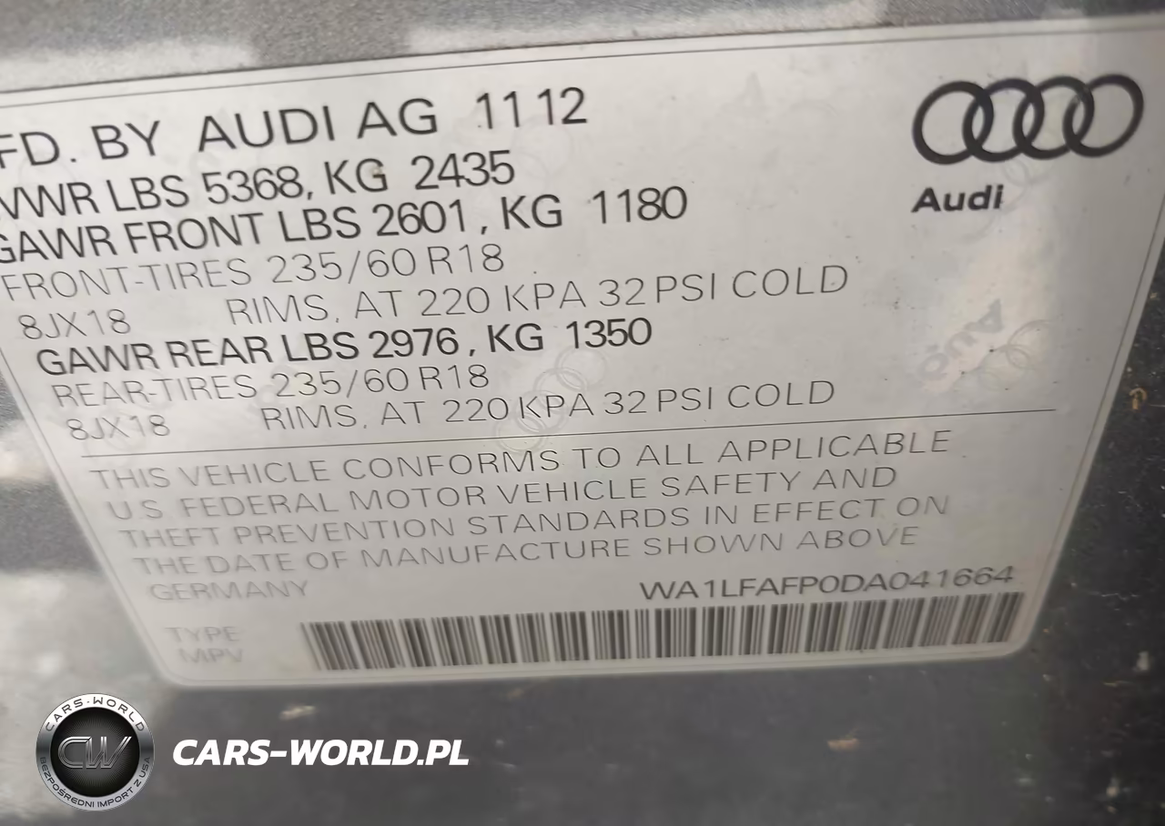 2013 Audi Q5 2.0T Premium VIN:WA1LFAFP0DA041664 - 9
