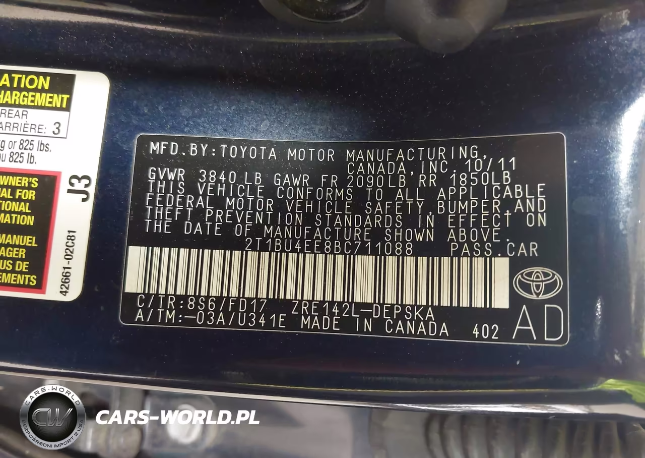 2011 Toyota Corolla S VIN:2T1BU4EE8BC711088 - 9