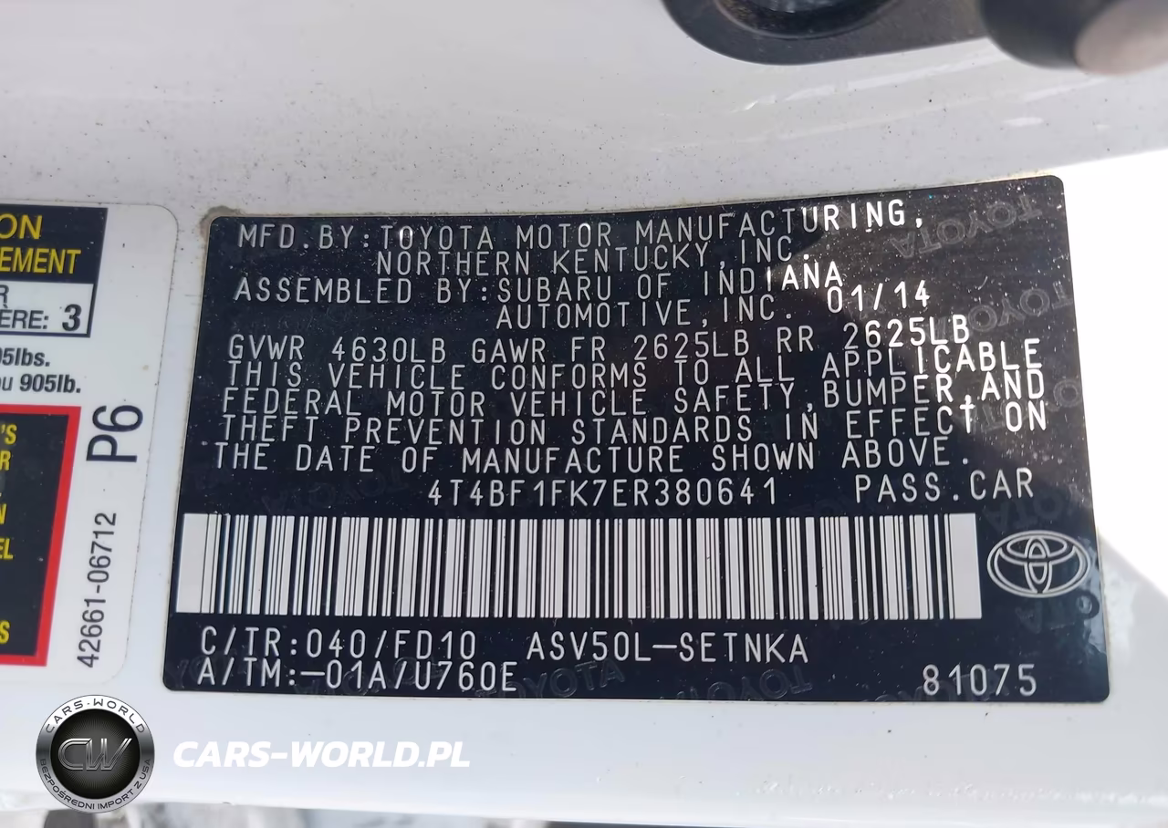 2014 Toyota Camry Le VIN:4T4BF1FK7ER380641 - 9