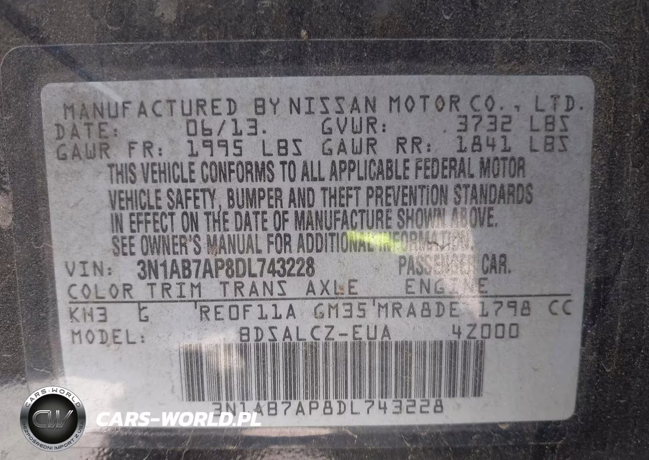 2013 Nissan Sentra S VIN:3N1AB7AP8DL743228 - 9