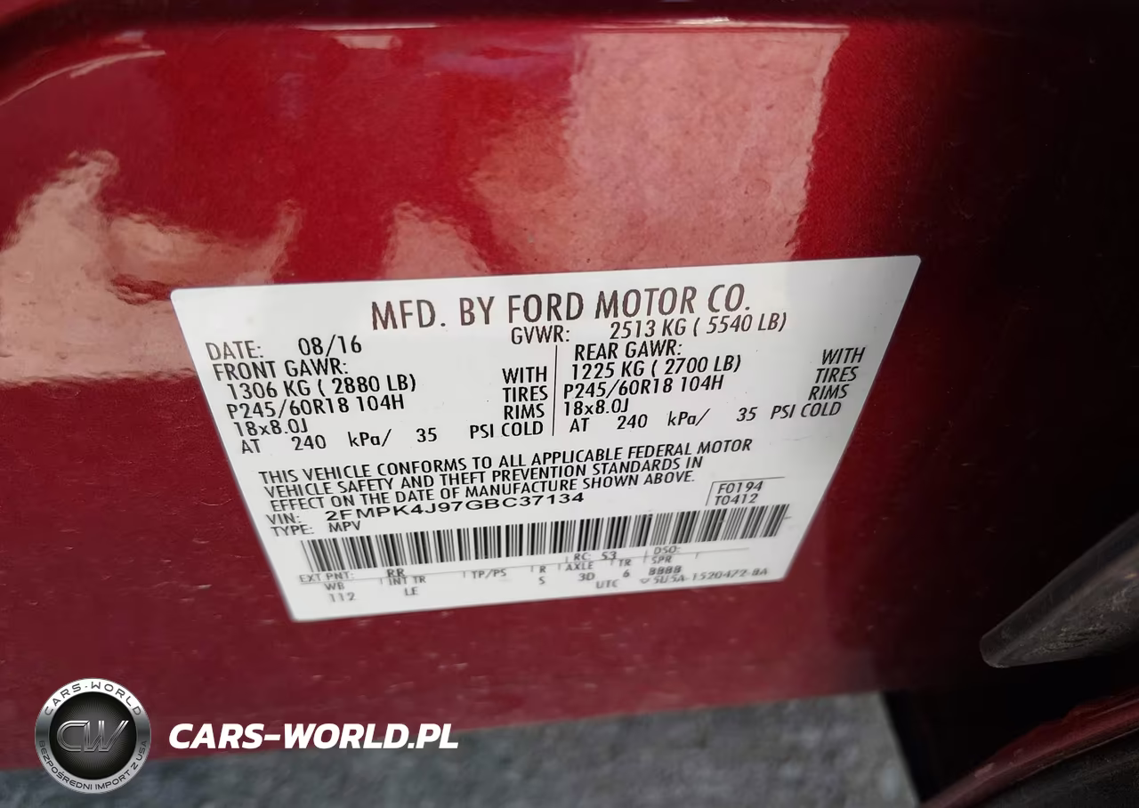2016 Ford Edge Sel VIN:2FMPK4J97GBC37134 - 9