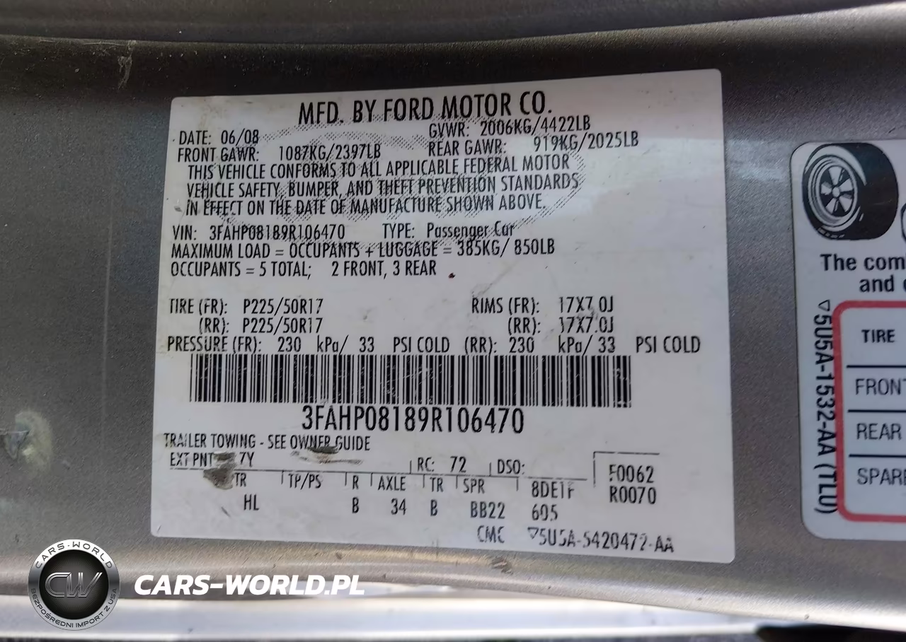 2009 Ford Fusion Sel VIN:3FAHP08189R106470 - 9