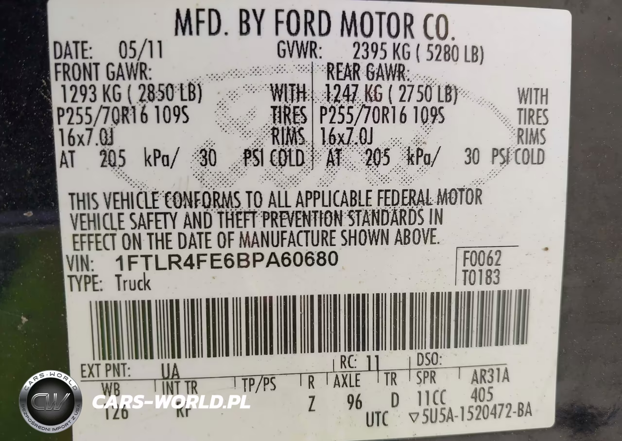 2011 Ford Ranger Xlt VIN:1FTLR4FE6BPA60680 - 9