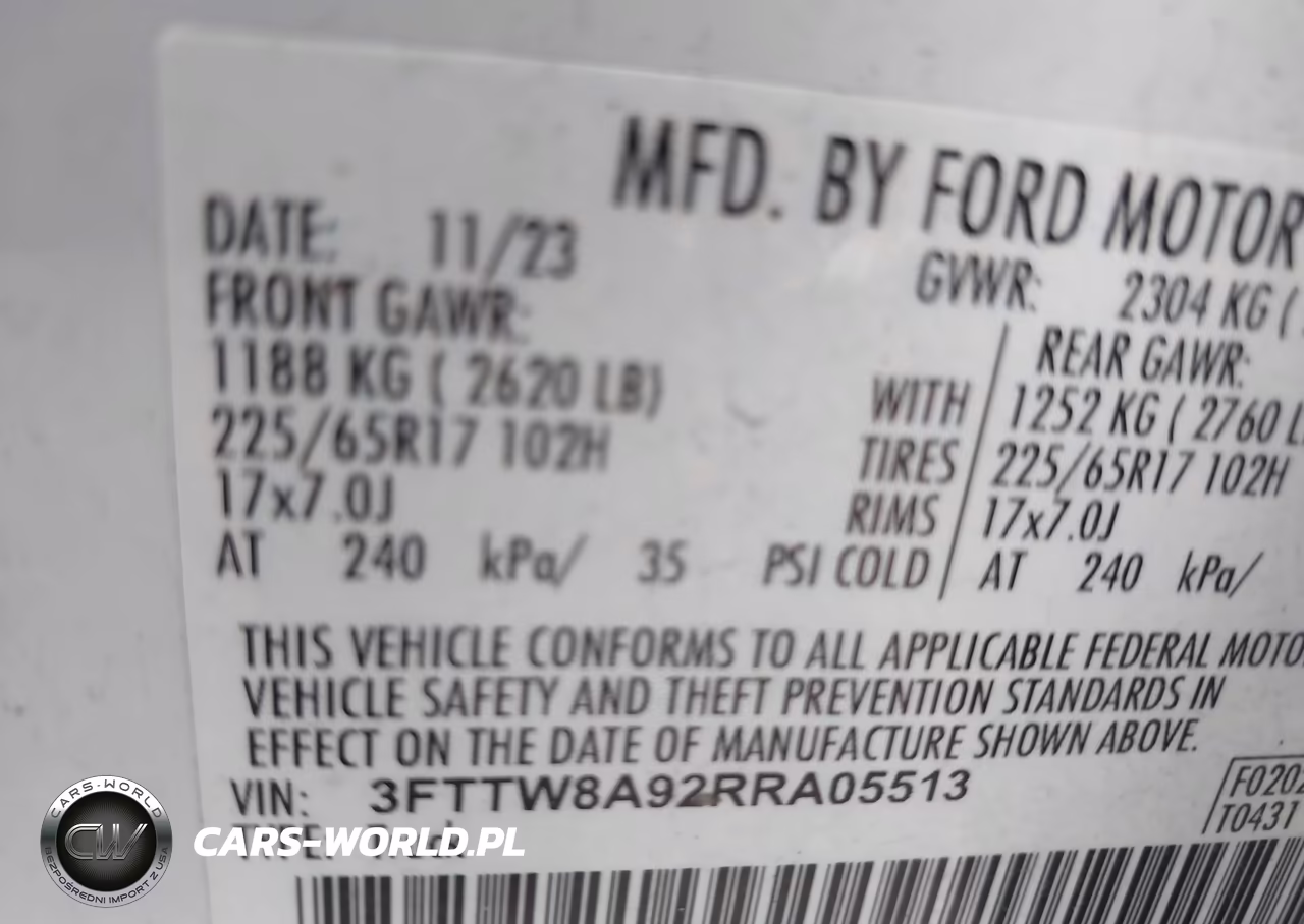 2024 Ford Maverick Xl VIN:3FTTW8A92RRA05513 - 9
