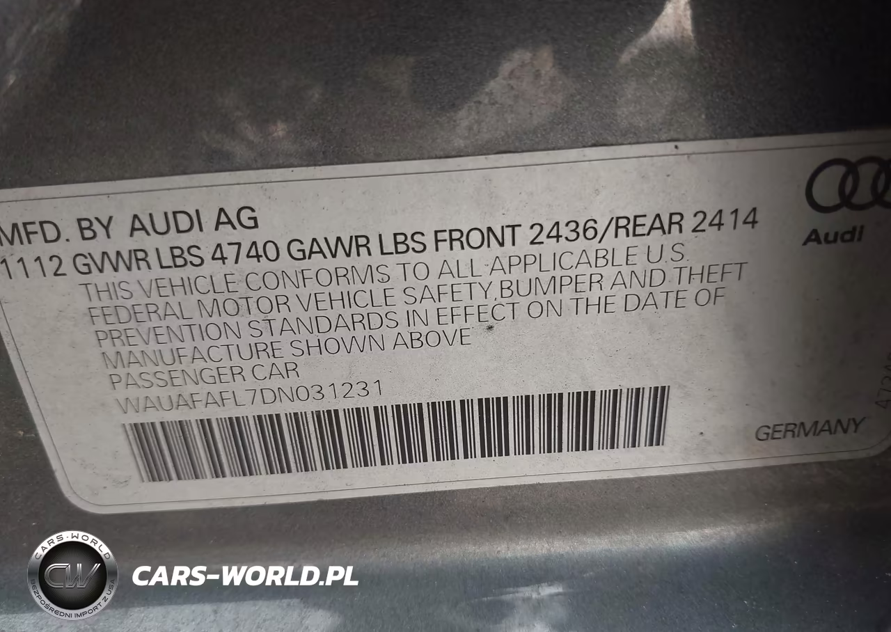 2013 Audi A4 2.0T Premium VIN:WAUAFAFL7DN031231 - 9