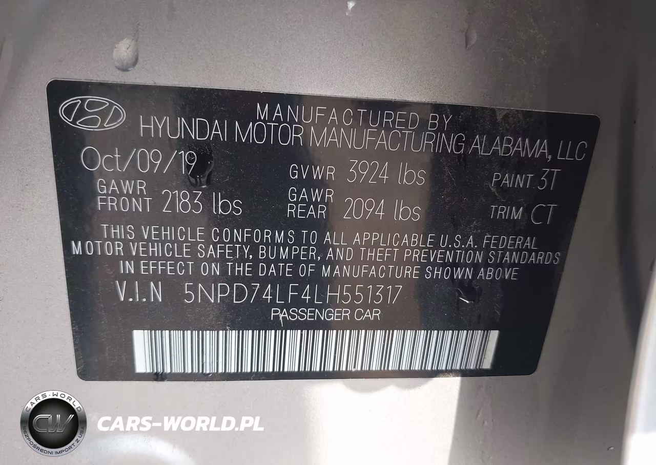 2020 Hyundai Elantra Se VIN:5NPD74LF4LH551317 - 9